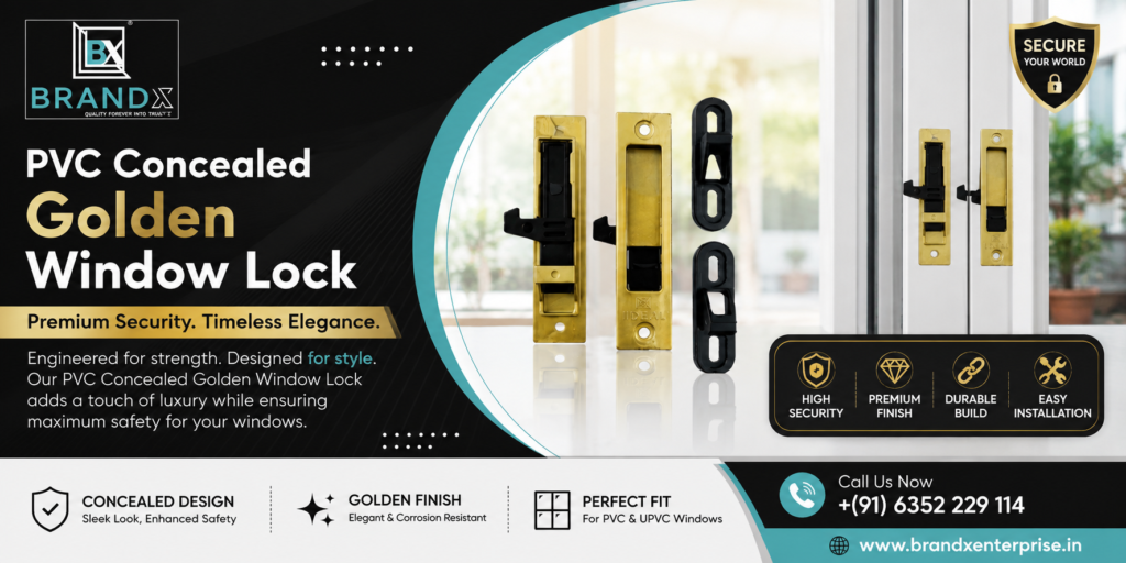 PVC Concealed Golden Window Lock